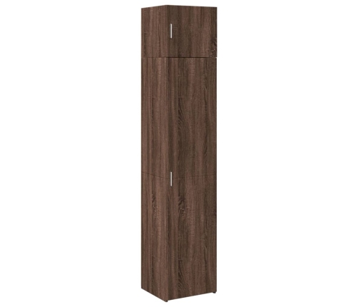 Armario estrecho madera ingeniería marrón roble 45x42,5x225 cm