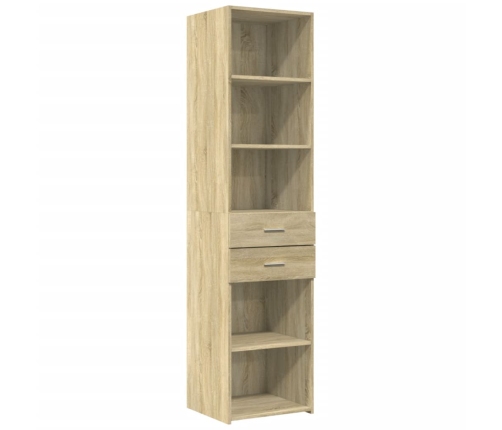 Armario estrecho madera ingeniería roble Sonoma 45x42,5x225 cm