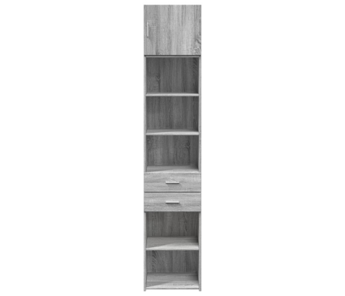 Armario estrecho madera ingeniería gris Sonoma 45x42,5x225 cm