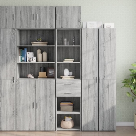 Armario estrecho madera ingeniería gris Sonoma 45x42,5x225 cm