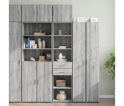 Armario estrecho madera ingeniería gris Sonoma 45x42,5x225 cm