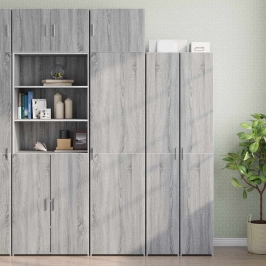 Armario estrecho madera ingeniería gris Sonoma 50x42,5x225 cm