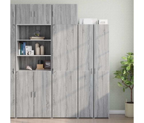 Armario estrecho madera ingeniería gris Sonoma 50x42,5x225 cm