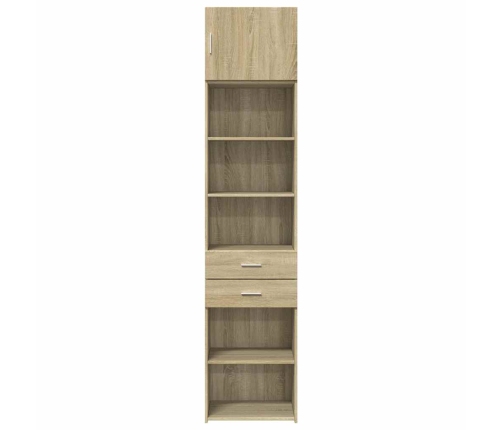 Armario estrecho madera ingeniería roble Sonoma 50x42,5x225 cm