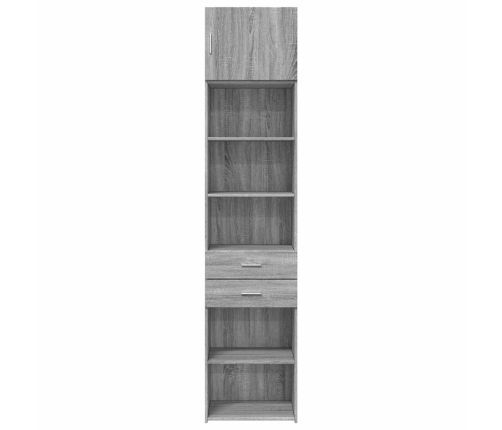 Armario estrecho madera ingeniería gris Sonoma 50x42,5x225 cm