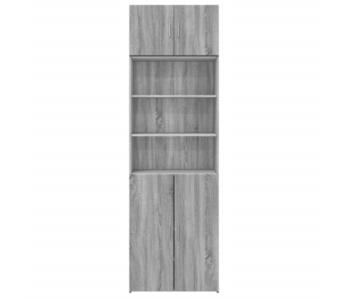 Armario de madera ingeniería gris Sonoma 70x42,5x225 cm