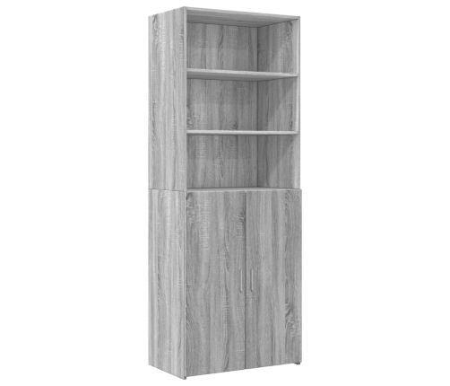 Armario de madera ingeniería gris Sonoma 70x42,5x225 cm