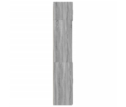 Armario de madera ingeniería gris Sonoma 70x42,5x225 cm