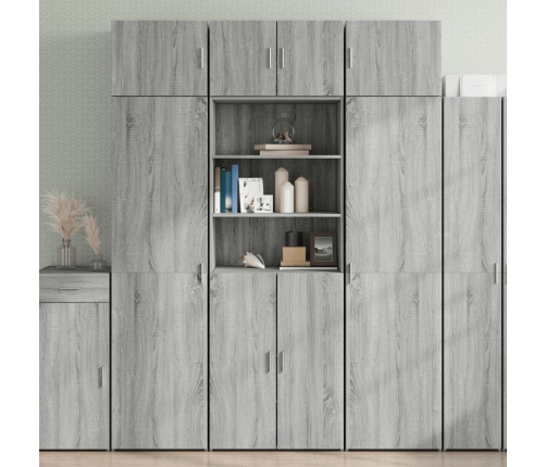 Armario de madera ingeniería gris Sonoma 70x42,5x225 cm