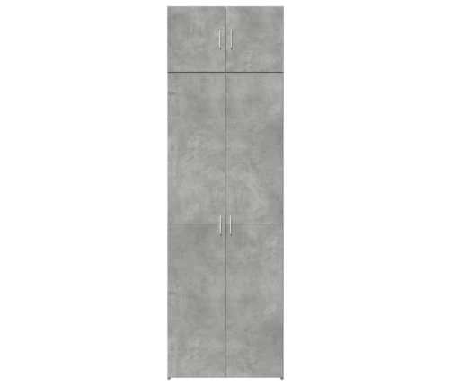 Armario de madera de ingeniería gris hormigón 70x42,5x225 cm