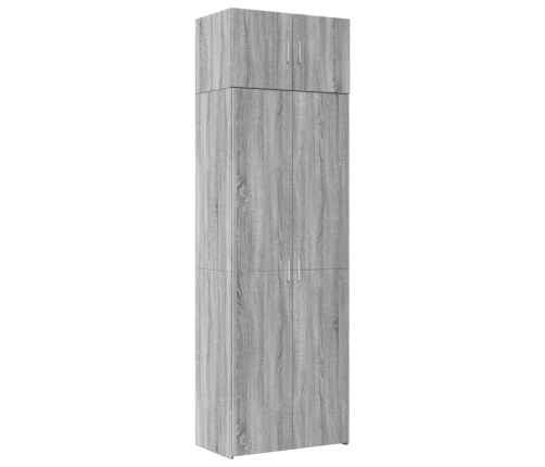 Armario de madera ingeniería gris Sonoma 70x42,5x225 cm