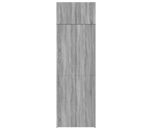 Armario de madera ingeniería gris Sonoma 70x42,5x225 cm