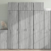 Armario de madera ingeniería gris Sonoma 70x42,5x225 cm