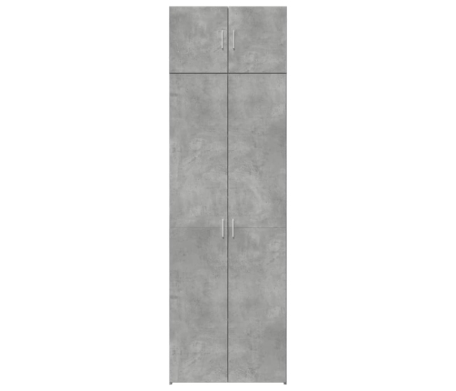 Armario de madera de ingeniería gris hormigón 70x42,5x225 cm