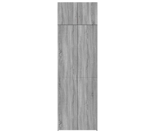 Armario de madera ingeniería gris Sonoma 70x42,5x225 cm