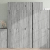 Armario de madera ingeniería gris Sonoma 70x42,5x225 cm