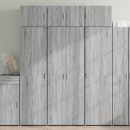 Armario de madera ingeniería gris Sonoma 70x42,5x225 cm