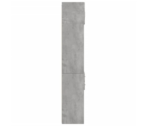 Armario de madera de ingeniería gris hormigón 70x42,5x225 cm