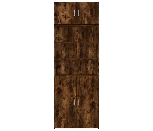 Armario de madera de ingeniería roble ahumado 80x42,5x225 cm