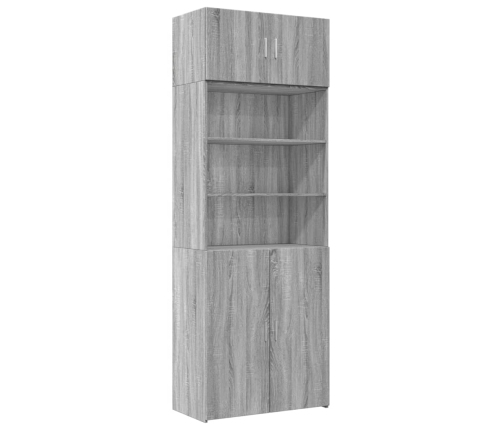 Armario de madera ingeniería gris Sonoma 80x42,5x225 cm