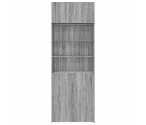 Armario de madera ingeniería gris Sonoma 80x42,5x225 cm