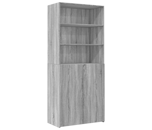 Armario de madera ingeniería gris Sonoma 80x42,5x225 cm