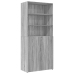 Armario de madera ingeniería gris Sonoma 80x42,5x225 cm