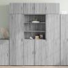 Armario de madera ingeniería gris Sonoma 80x42,5x225 cm