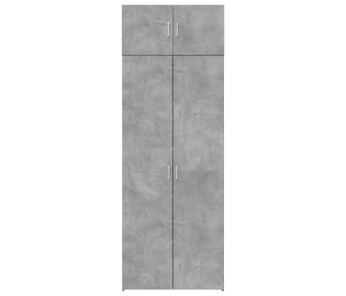 Armario de madera de ingeniería gris hormigón 80x42,5x225 cm