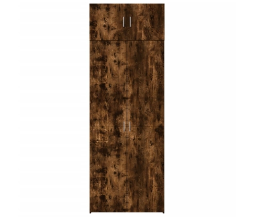 Armario de madera de ingeniería roble ahumado 80x42,5x225 cm