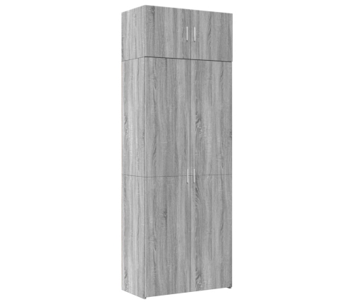 Armario de madera ingeniería gris Sonoma 80x42,5x225 cm