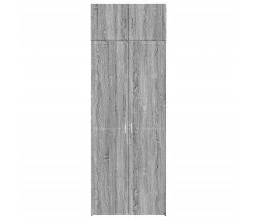 Armario de madera ingeniería gris Sonoma 80x42,5x225 cm