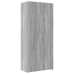 Armario de madera ingeniería gris Sonoma 80x42,5x225 cm