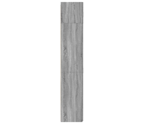 Armario de madera ingeniería gris Sonoma 80x42,5x225 cm