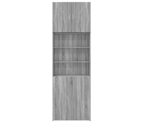 Aparador alto madera de ingeniería gris Sonoma 80x42,5x249 cm