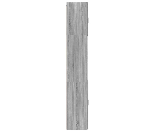 Aparador alto madera de ingeniería gris Sonoma 80x42,5x249 cm