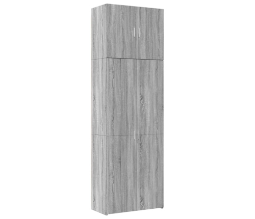 Aparador alto madera de ingeniería gris Sonoma 80x42,5x249 cm