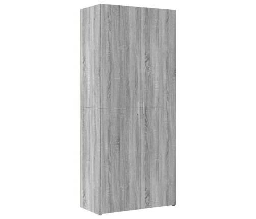 Aparador alto madera de ingeniería gris Sonoma 80x42,5x249 cm