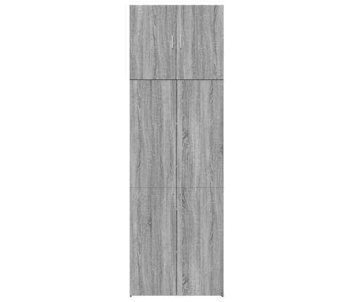 Aparador alto madera de ingeniería gris Sonoma 80x42,5x249 cm