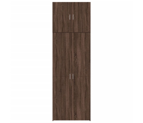 Aparador alto madera de ingeniería marrón roble 80x42,5x249 cm