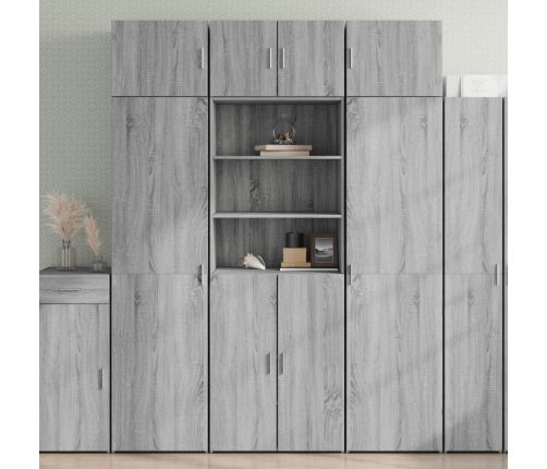 Aparador alto madera de ingeniería gris Sonoma 70x42,5x185 cm