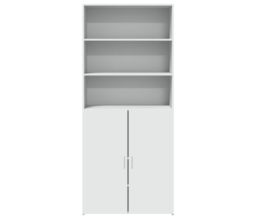 Aparador alto madera de ingeniería blanco 80x42,5x185 cm