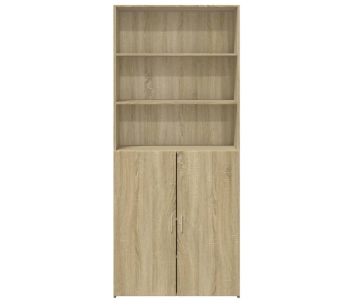 Aparador de madera de ingeniería roble Sonoma 80x42,5x185 cm