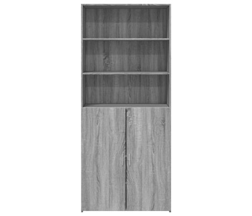 Aparador de madera de ingeniería gris Sonoma 80x42,5x185 cm