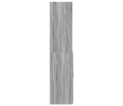 Aparador de madera de ingeniería gris Sonoma 80x42,5x185 cm