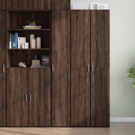 Aparador de madera de ingeniería marrón roble 30x42,5x185 cm