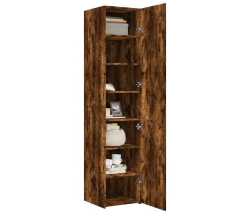 Aparador de madera de ingeniería roble ahumado 40x42,5x185 cm