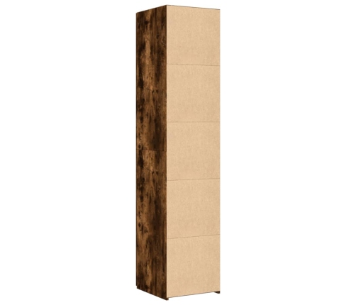 Aparador de madera de ingeniería roble ahumado 40x42,5x185 cm