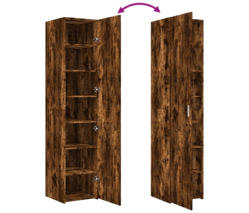 Aparador de madera de ingeniería roble ahumado 40x42,5x185 cm
