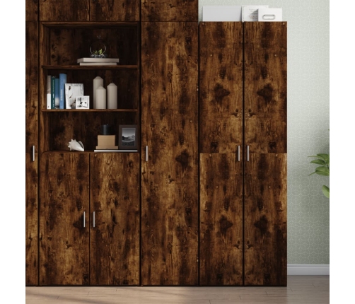 Aparador de madera de ingeniería roble ahumado 40x42,5x185 cm